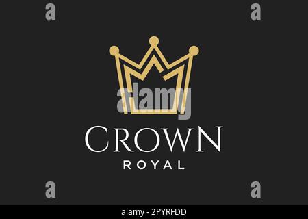 initial logo letter J with crown vector symbol illustration Stock Vector