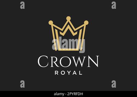 initial logo letter U with crown vector symbol illustration Stock Vector