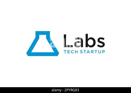 Letter O monogram logo design. for lab science technology Stock Vector