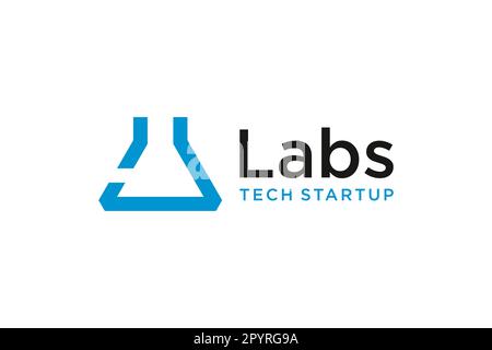 Letter J monogram logo design. for lab science technology Stock Vector
