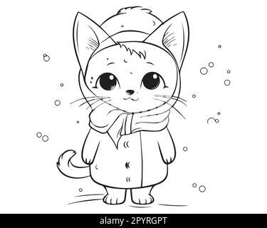 Anime cat coloring pages  Coloring pages to download and print