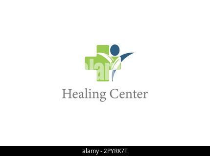 healing center vector logo design template Stock Vector