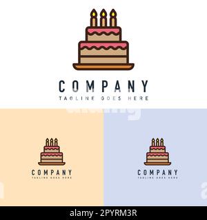 Bakery shop logo. Cake bread pastry store template vector icon illustration design. Bakery and pastry shop logo. Stock Vector