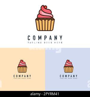 Bakery shop logo. Cake bread pastry store template vector icon illustration design. Bakery and pastry shop logo. Stock Vector