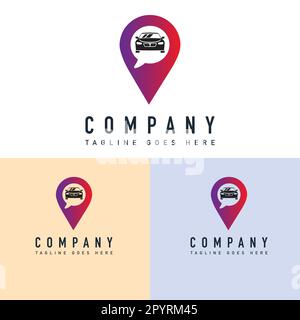 Car logo template vector isolated on white background. Car icon logo concept for your company. Stock Vector