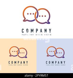 Chatting App Logo Template Vector. Chat Bubble Communication Icon Vector. Stock Vector