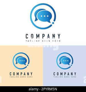 Chatting App Logo Template Vector. Chat Bubble Communication Icon Vector. Stock Vector