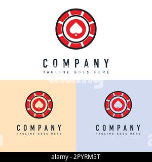 Casino logo design vector template. Casino club logo design template. Stock Vector