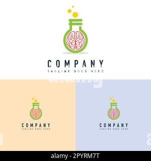 Creative Brain Logo Design Template. Brain Logo Template. Brain Logo Design Stock Vector