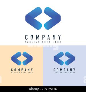 Coder Logo Template. Business corporate sign vector. Digital code logo. Coding vector icon. Coding symbol. Stock Vector