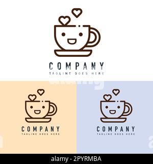 Coffee cup logo design template. Coffee and tee shop vector icon. Coffee shop, cafe, restaurant, bar, restaurant, coffee shop Stock Vector