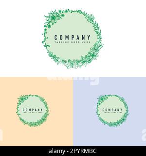 Elegant floral logo template. Botanical Vector illustration for your business. Stock Vector