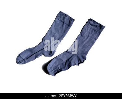 Crumpled socks isolated on white background. Stock Photo
