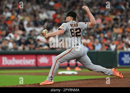 Houston, United States. 03rd May, 2023. San Francisco Giants starting  pitcher LOGAN WEBB during the MLB game between the San Francisco Giants and  the Houston Astros on Wednesday May 3, 2023, at