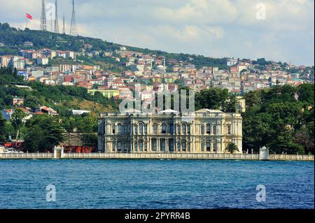 Beylerbeyi Palace, one of the Ottoman-era sultan's palaces, on the Bosphorus coast Stock Photo