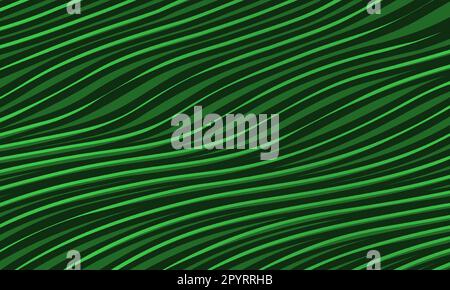 Green line wave pattern abstract background. Green striped wave lines modern pattern corporate concept for banner, cover, poster, presentation Stock Vector