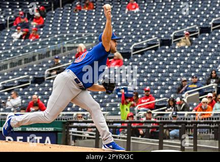 WASHINGTON, DC - MAY 04: Chicago Cubs first baseman Trey Mancini