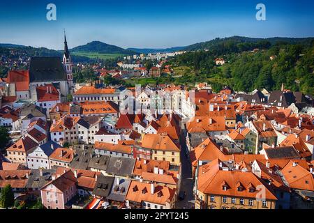 cesky krumlov city most romantic place in czech republic Stock Photo