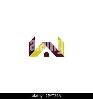 Letter W Home Logo Design. Initial W Real Estate Vector Stock Vector