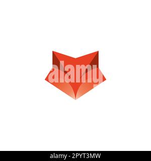 Fox Head Abstract Logo Design. Fox Vector Illustration Stock Vector