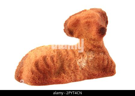 Easter lamb cake traditional czech food isolated on white background Stock Photo