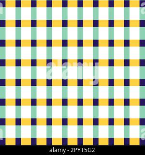 Springtime Bright Tartan, Plaid Pattern Fashion Fabric Design For Dress, Skirt, Shirt, Tablecloth Stock Vector