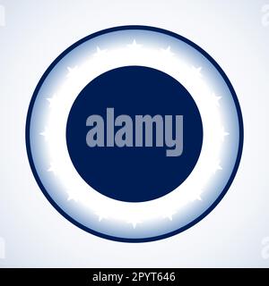 Circle With Glowing Star. Vector Illustration Stock Vector