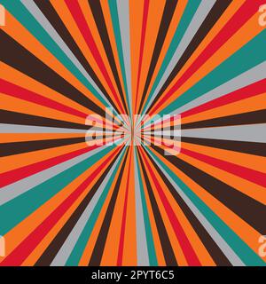 Retro Vintage Sunburst. Retro Background With Stripes Stock Vector