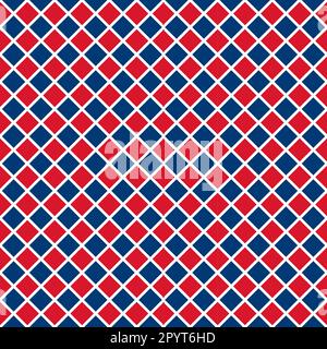 Red Blue Diamond Pattern. Argyle Style Geometric Pattern background Stock Vector