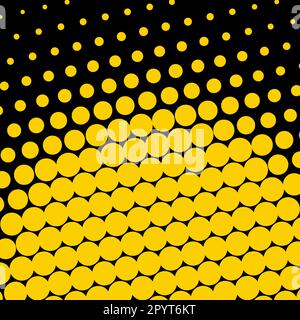 Black Yellow Halftone Background Stock Vector