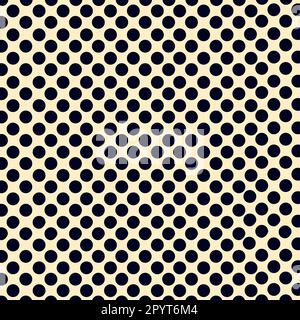 Vintage Polka Dot Pattern. Abstract Metal Grid Background With Black Dots Stock Vector