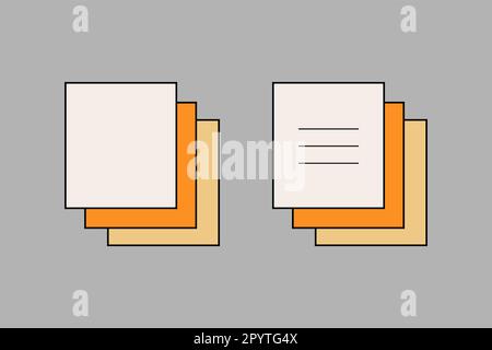 Retrowave file, paper icon, document, symbol Stock Vector