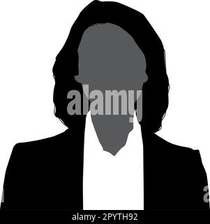 Silhouette vector icon of the upper body of several business woman. Stock Vector