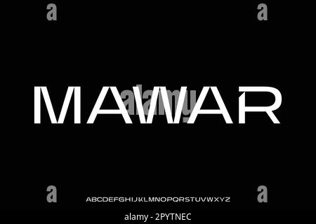 Grotesque wide sans serif display font vector Stock Vector