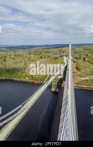 Penobscot Narrows Bridge, bridge in Verona Island, Maine Stock Photo