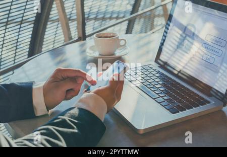 sms code for security confirmation, secure login access, two steps verification authorization for banking online Stock Photo