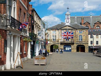 Town Hall, Market Place, Pontfract, West Yorkshire, England UK Stock Photo