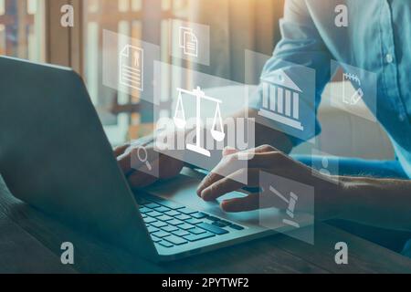 Legal advice online, labor law Stock Photo - Alamy