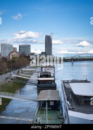 The tallest skyscraper in Slovakia in Bratislava near the Danube river