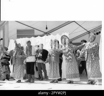 Potsdam 1000 years 1000-year celebration 1993 here theater, soldiers, uniforms, Prussia, performers Photo: MAZ/Christel Köster [automated translation] Stock Photo