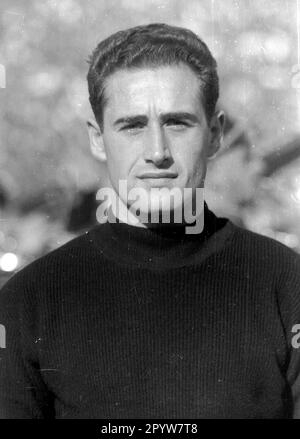 Switzerland - Germany 0:4 / 04.10.1959 in Bern / goalkeeper Hans Tilkowski (FRG) [automated translation] Stock Photo