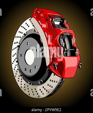 disk brake template Stock Vector