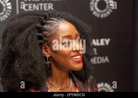 New York, New York, USA. 4th May, 2023. (NEW) Shonda Rhimes Celebrates &quot;Queen Charlotte: A Bridgerton Story&quot;. May 04, 2023, New York, New York, USA: Arsema Thomas attends the celebrations of &quot;Queen Charlotte: A Bridgerton Story&quot; at The Paley Museum on May 04, 2023 in New York City. (Credit Image: © M10s/TheNEWS2 via ZUMA Press Wire) EDITORIAL USAGE ONLY! Not for Commercial USAGE! Stock Photo