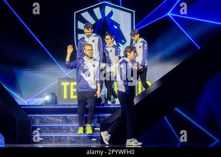 Berlin, Germany. 05th May, 2023. E-Sport: ESL One Berlin Dota 2 Major, Second Major Tournament of the Dota Pro Circuit 2023, Final Weekend, Velodrom. Credit: Christoph Soeder/dpa/Alamy Live News Stock Photo