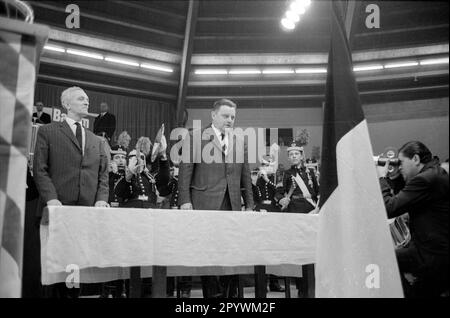 Franz Josef Strauß at the closing event of the CSU in the Bavarian state election campaign at the Circus Krone in Munich. [automated translation] Stock Photo