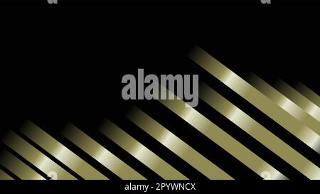 Metallic Stripes on Black Stock Vector