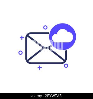 mail to cloud vector icon Stock Vector
