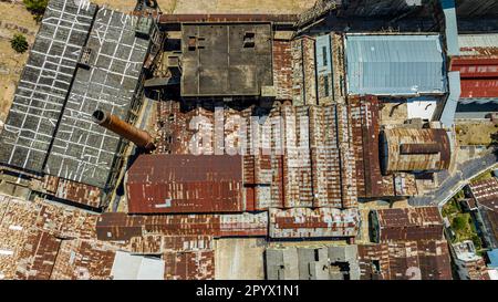 Aerial of the Unesco site, Fray Bentos Industrial Landscape, Uruguay Stock Photo