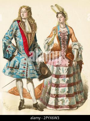 A couple in the noble court dress of the time second third of the 16th century. automated translation Stock Photo Alamy