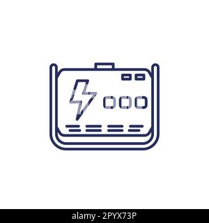 portable power generator line icon Stock Vector